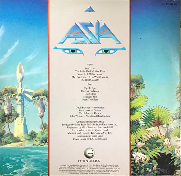 Asia – Alpha (VG+/VG+) – LP, AU 1983 - Image 2