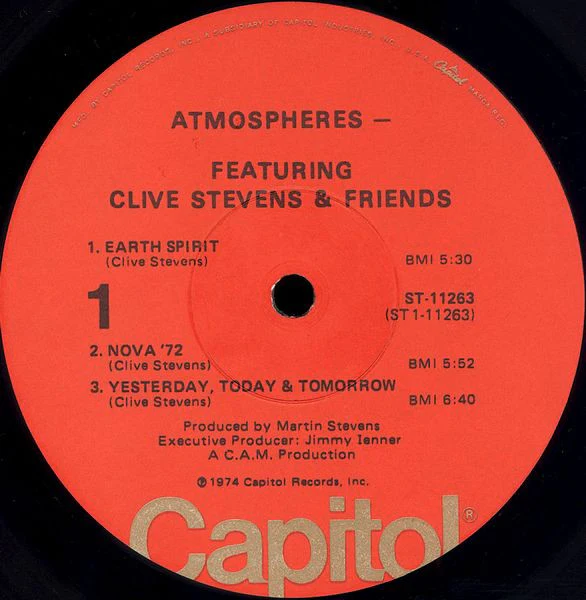 Atmospheres, Clive Stevens & Friends – Atmospheres Featuring Clive Stevens & Friends (VG+/VG) – LP, US 1974 - Image 3