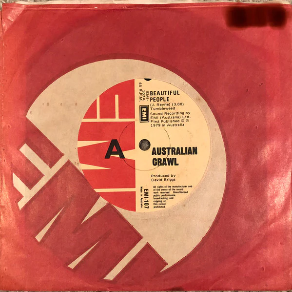 Australian Crawl – Beautiful People (VG+/Generic) – 7", AU 1979 - Image 3