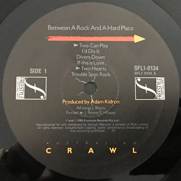 Australian Crawl – Between A Rock And A Hard Place (VG/VG) – LP, AU 1985 - Image 3