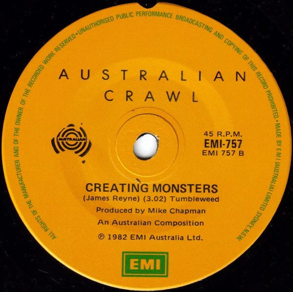 Australian Crawl – Shut Down (VG+/Generic) – 7", AU 1982 - Image 2