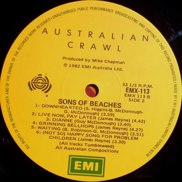 Australian Crawl – Sons Of Beaches (VG+/VG) – LP, AU 1982 - Image 4