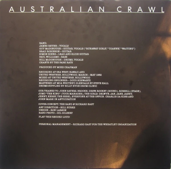 Australian Crawl – Sons Of Beaches (VG+/VG) – LP, AU 1982 - Image 5