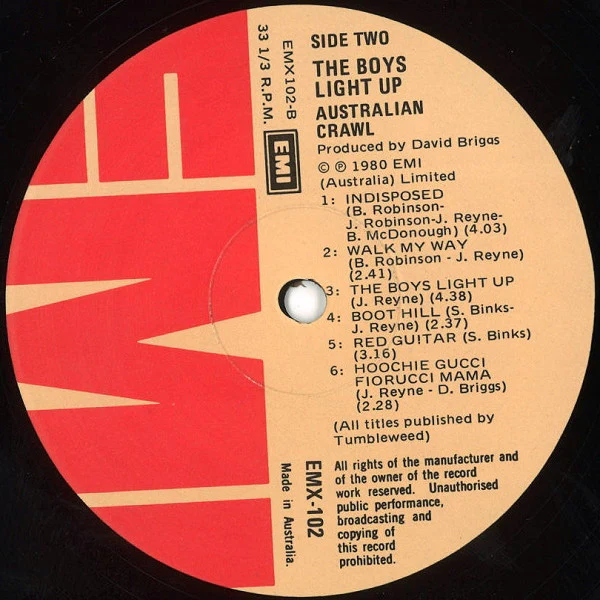 Australian Crawl – The Boys Light Up (VG/VG+) – LP, AU 1980 - Image 6