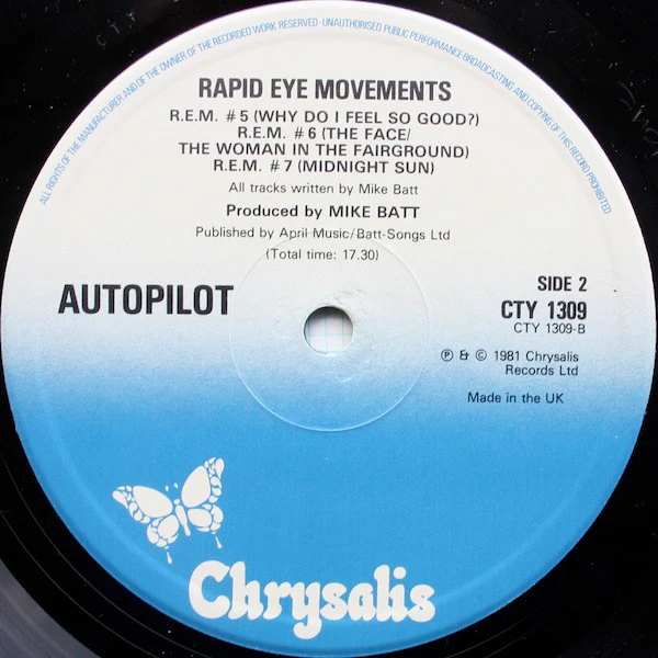 Autopilot – Rapid Eye Movements (NM/VG+) – 2xLP, UK 1981 - Image 4
