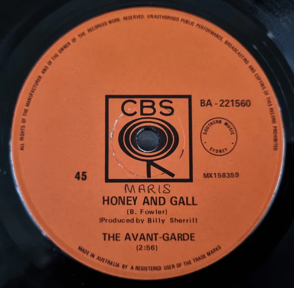 Avant Garde – Naturally Stoned (VG/Generic) – 7", AU 1968 - Image 2