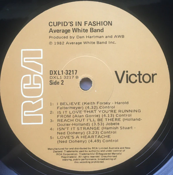 Average White Band – Cupid's In Fashion (VG+/VG+) – LP, AU 1982 - Image 2