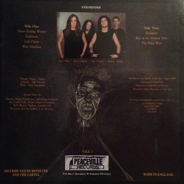 Axegrinder – The Rise Of The Serpent Men (VG/VG+) – LP, UK 1988 - Image 3