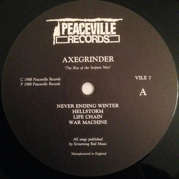 Axegrinder – The Rise Of The Serpent Men (VG/VG+) – LP, UK 1988 - Image 4