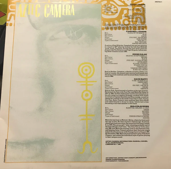 Aztec Camera – Backwards And Forwards (VG+/VG+) – 12", AU 1985 - Image 3