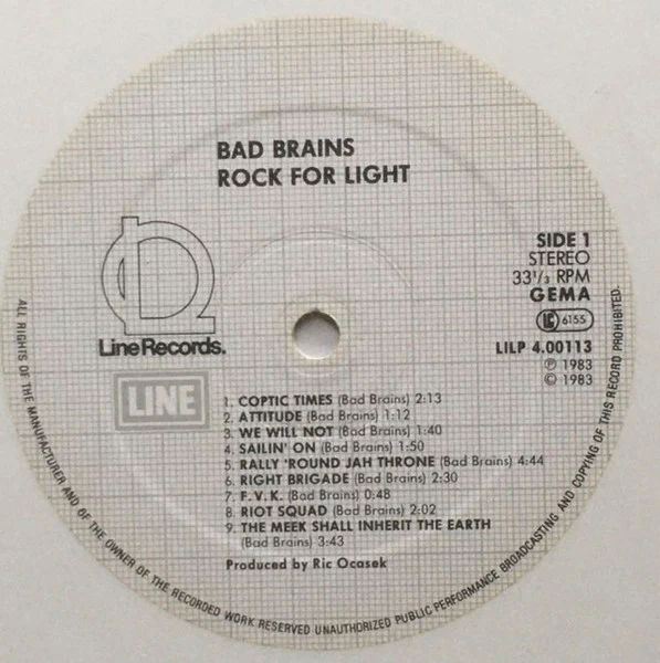 Bad Brains – Rock For Light (VG+/VG+) – LP, DE - Image 6