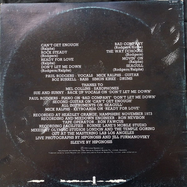 Bad Company – Bad Company (VG/VG) – LP, AU 1974 - Image 2