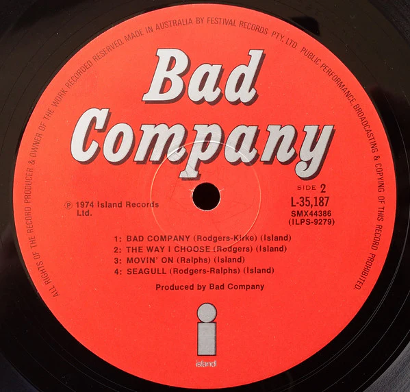 Bad Company – Bad Company (VG/VG) – LP, AU 1974 - Image 5