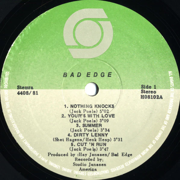 Bad Edge – Bad Edge (VG/VG+) – LP, NL 1981 - Image 3