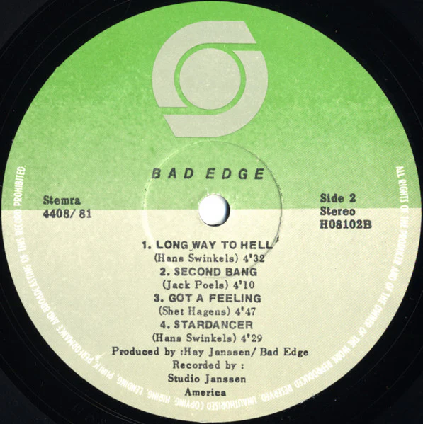 Bad Edge – Bad Edge (VG/VG+) – LP, NL 1981 - Image 4