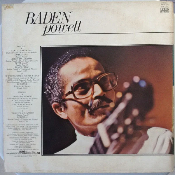 Baden Powell – O Grande Show Gravado Ao Vivo (VG/VG) – 2xLP, BR 1979 - Image 2