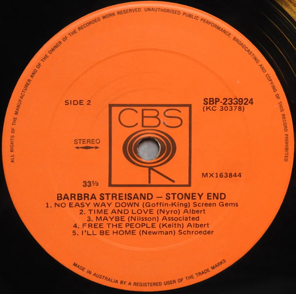 Barbra Streisand – Stoney End (VG+/VG+) – LP, AU - Image 4