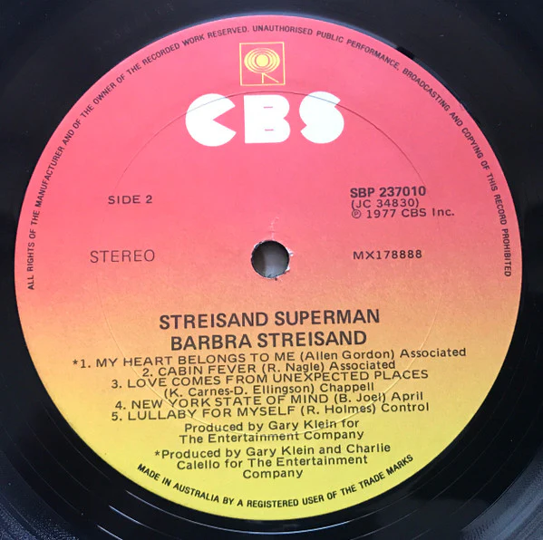 Barbra Streisand – Streisand Superman (VG+/VG+) – LP, AU 1977 - Image 4