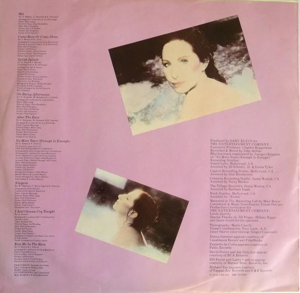 Barbra Streisand – Wet (VG+/VG+) – LP, AU 1979 - Image 3