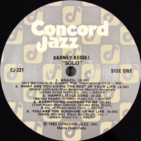 Barney Kessel – Solo (E/VG+) – LP, US 1983 - Image 3