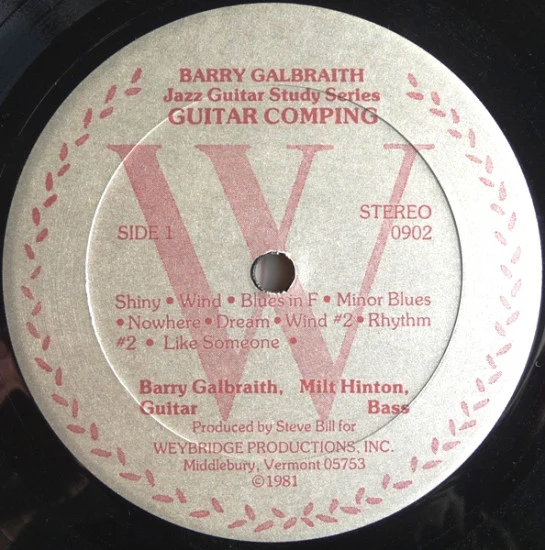 Barry Galbraith – Guitar Comping (VG+/VG+) – LP, US 1981 - Image 3