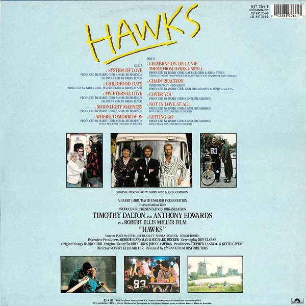 Barry Gibb – Music From The Original Soundtrack 'Hawks' (NM/E) – LP, AU 1988 - Image 2