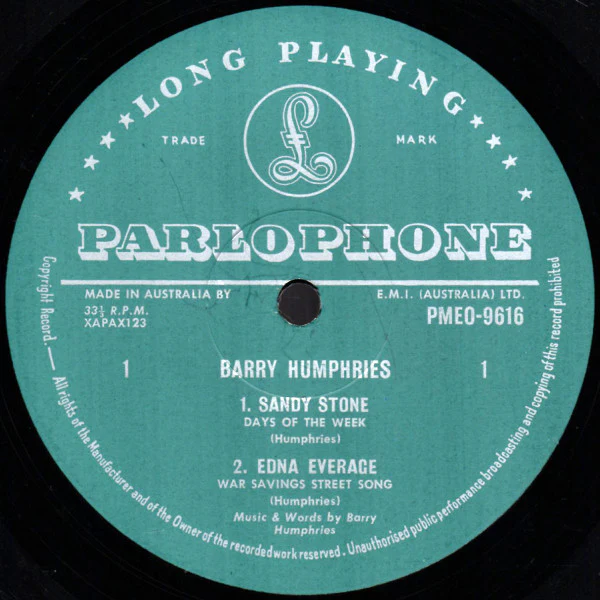 Barry Humphries – Barry Humphries (E/E) – LP, AU 1970 - Image 3