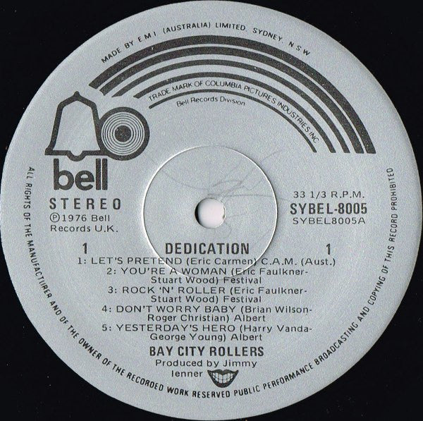 Bay City Rollers – Dedication (VG+/VG+) – LP, AU 1976 - Image 4