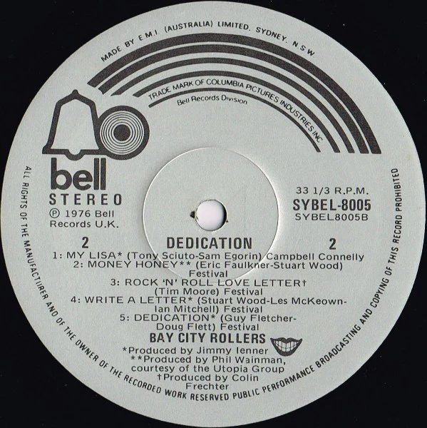 Bay City Rollers – Dedication (VG+/VG+) – LP, AU 1976 - Image 5