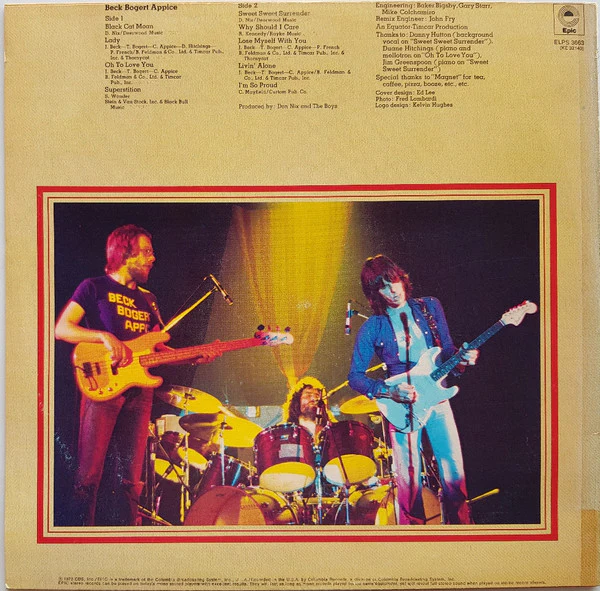 Beck, Bogert & Appice – Beck, Bogert & Appice (VG/VG+) – LP, AU 1973 - Image 2