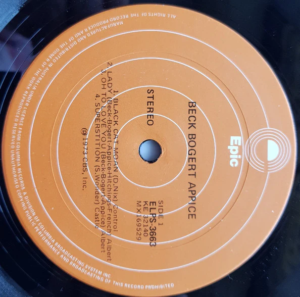 Beck, Bogert & Appice – Beck, Bogert & Appice (VG/VG+) – LP, AU 1973 - Image 3