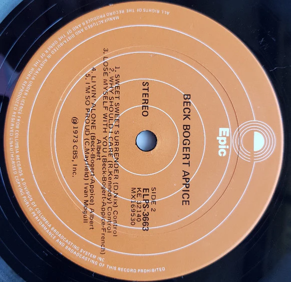 Beck, Bogert & Appice – Beck, Bogert & Appice (VG/VG+) – LP, AU 1973 - Image 4