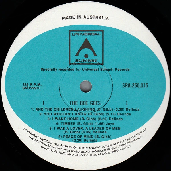Bee Gees – Bee Gees (VG+/VG+) – LP, AU - Image 3