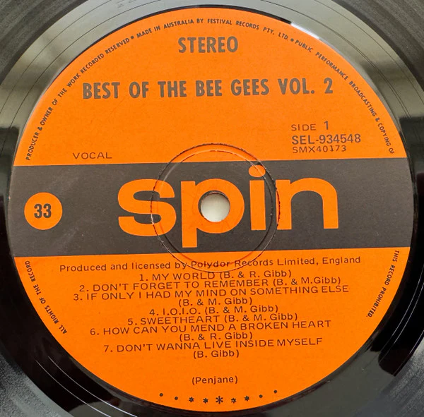 Bee Gees – Best Of The Bee Gees Vol. 2 (VG+/VG+) – LP, AU 1973 - Image 3