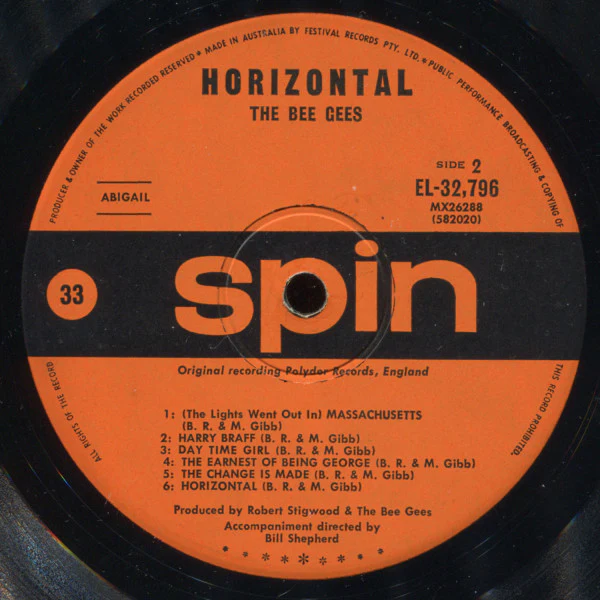 Bee Gees – Horizontal (VG/VG) – LP, AU 1968 - Image 3