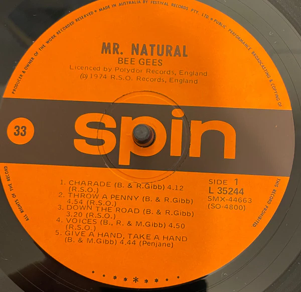 Bee Gees – Mr. Natural (VG+/VG) – LP, AU 1974 - Image 3