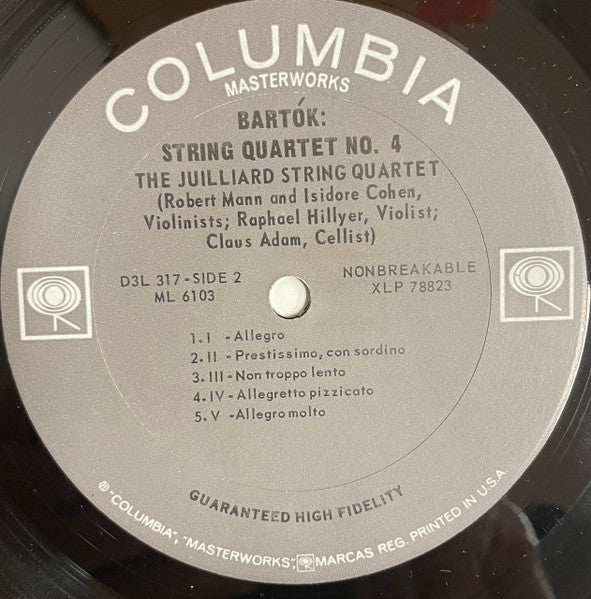 Béla Bartók, Juilliard String Quartet – The Six String Quartets (VG/VG) – 3xLP, US 1965 - Image 7