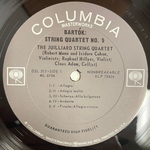 Béla Bartók, Juilliard String Quartet – The Six String Quartets (VG/VG) – 3xLP, US 1965 - Image 8