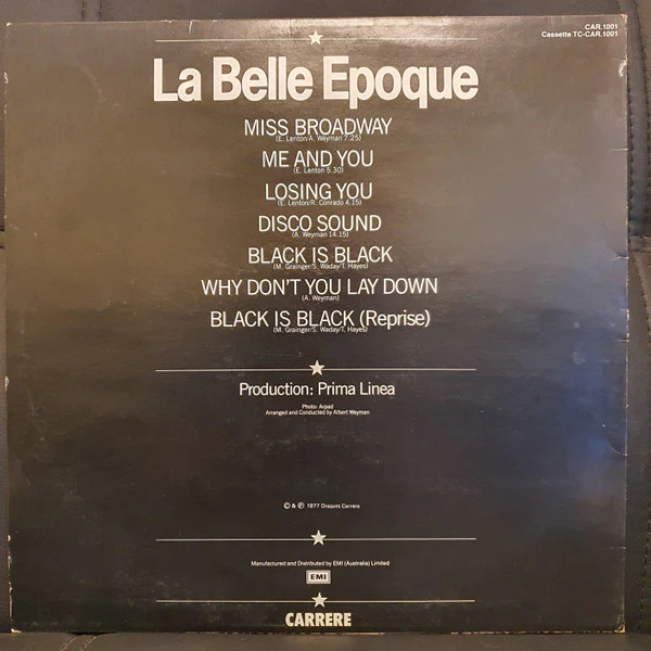 Belle Epoque – Miss Broadway (VG+/VG) – LP, AU 1977 - Image 3