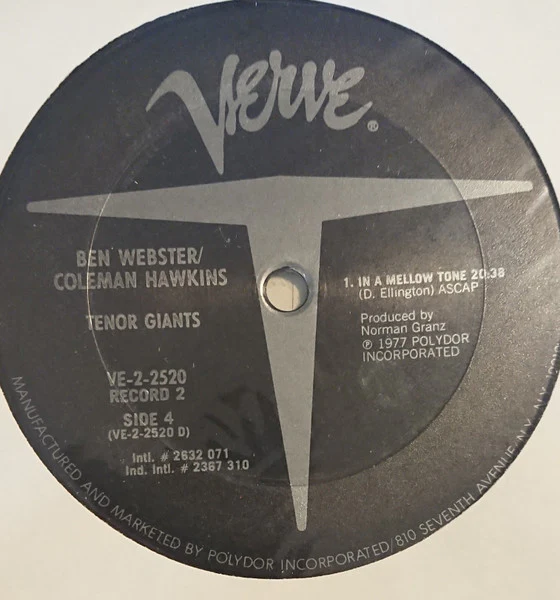 Ben Webster, Coleman Hawkins – Tenor Giants (VG+/VG+) – 2xLP, US 1977 - Image 8
