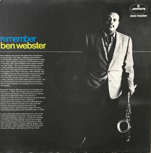 Ben Webster – Remember Ben Webster (VG+/VG) – LP, NL