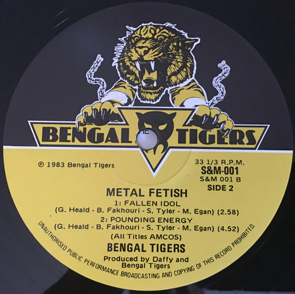 Bengal Tigers – Metal Fetish (E/VG+) – 12", AU 1983 - Image 6