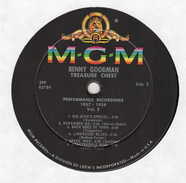 Benny Goodman – Performance Recordings 1937-1938 Volume 2 (VG+/VG+) – LP, US 1959 - Image 4