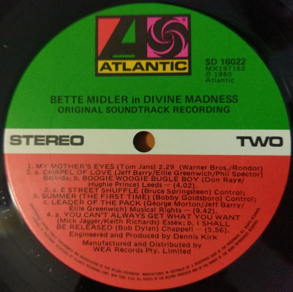 Bette Midler – Divine Madness (VG+/VG+) – LP, AU 1980 - Image 4