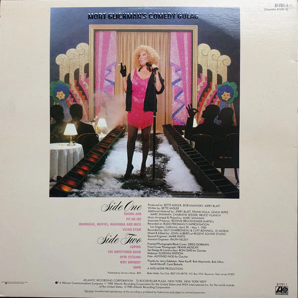 Bette Midler – Mud Will Be Flung Tonight! (VG+/VG+) – LP, AU 1985 - Image 2