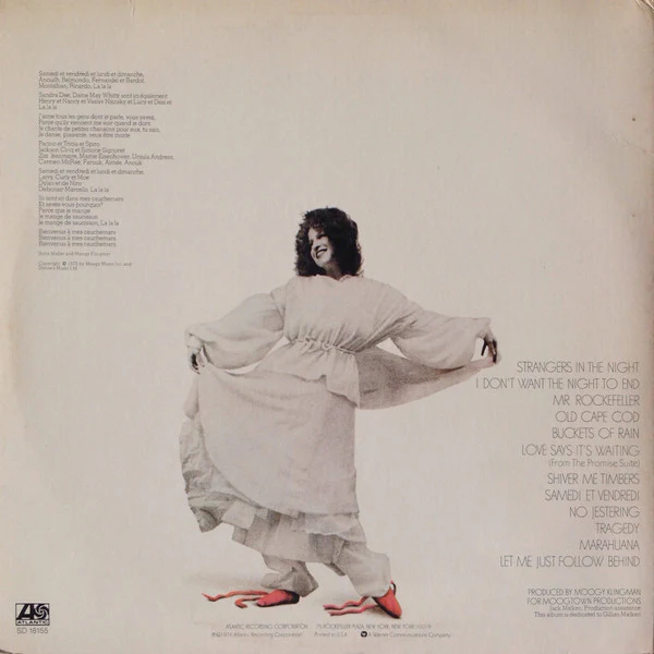 Bette Midler – Songs For The New Depression (VG+/VG) – LP, US 1976 - Image 2