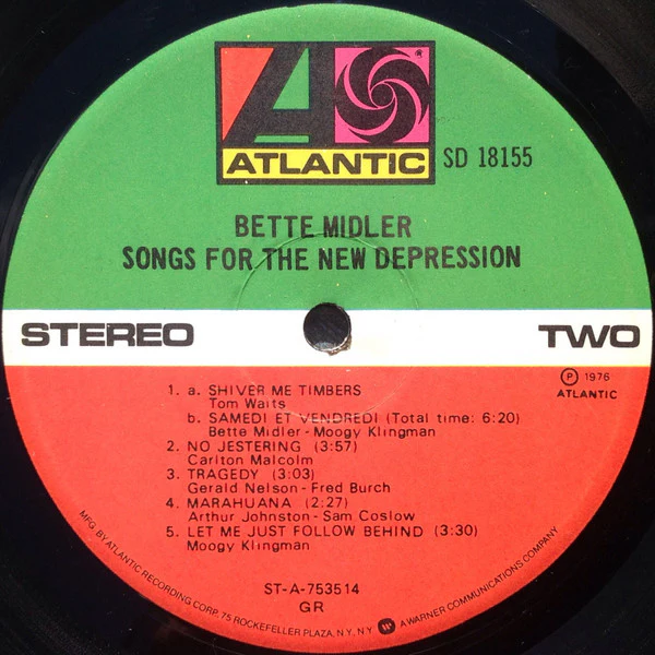 Bette Midler – Songs For The New Depression (VG+/VG) – LP, US 1976 - Image 4