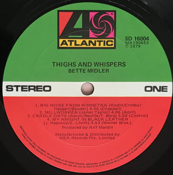 Bette Midler – Thighs And Whispers (VG/VG+) – LP, AU 1979 - Image 3