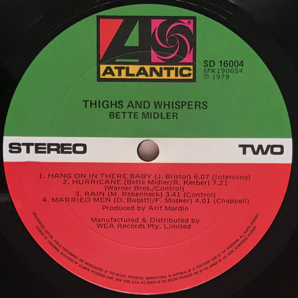 Bette Midler – Thighs And Whispers (VG/VG+) – LP, AU 1979 - Image 4