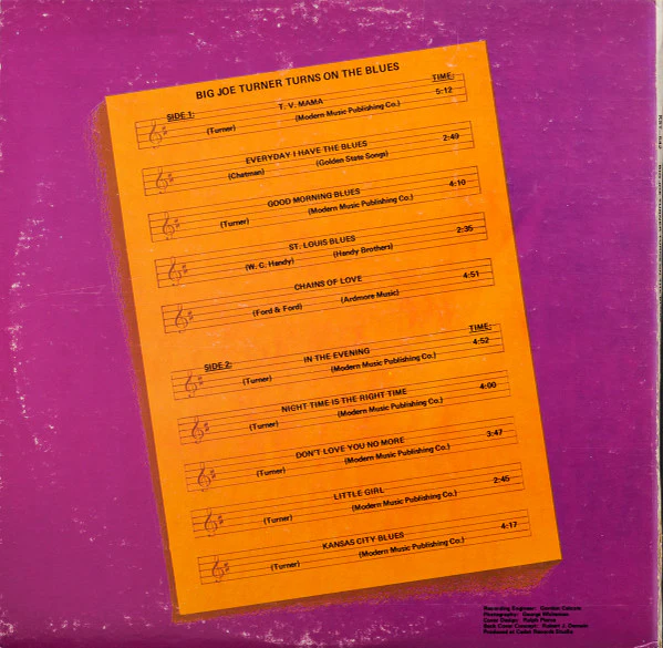 Big Joe Turner – Turns On The Blues (VG+/VG+) – LP, US 1970 - Image 4